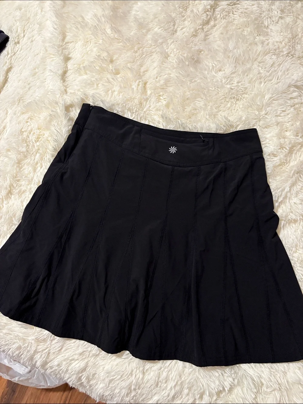 Athleta Black Circle Skirt with Subtle Panel Stitching - Picture 1 of 8
